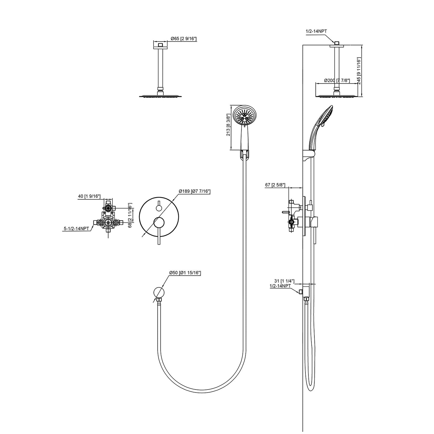 Pressure Balance Shower - RDPHH
