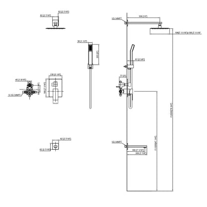 Pressure Balance Shower & Bathtub Kit - KBPHHS